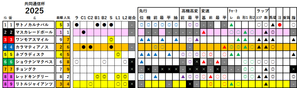 共同通信杯　検証データ　最低値限定版　2025